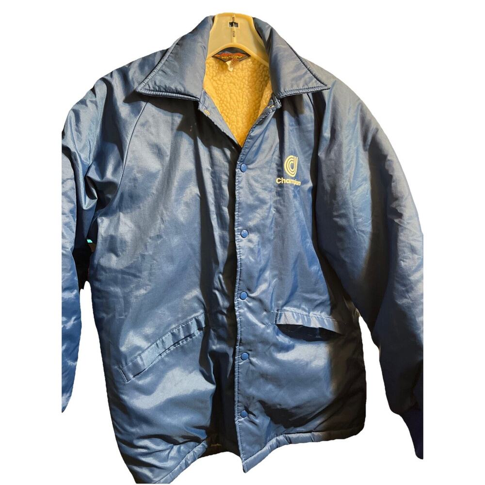 Vintage Pla-Jac By Dunbrooke Jacket Men’s M 40-M-42 Blue Champion Sherpa Button
